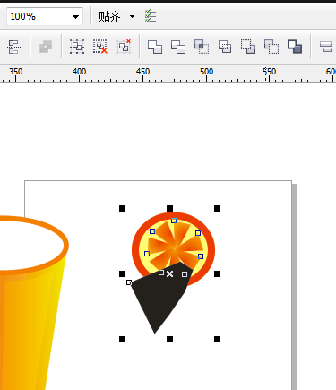 CDR X6(CorelDRAW X6)怎么画一杯满满的橙汁?