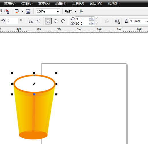 CDR X6(CorelDRAW X6)怎么画一杯满满的橙汁?