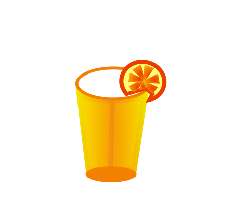 CDR X6(CorelDRAW X6)怎么画一杯满满的橙汁?