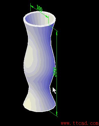 AutoCAD2018如何使用三维旋转命令画简易花瓶方法介绍