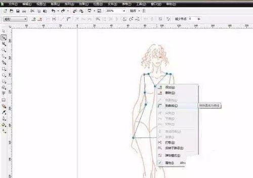 教您用CDR结合PS绘制女性服装效果图