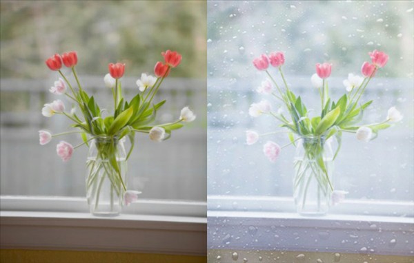 美图秀秀雨天滴水玻璃窗效果怎么做