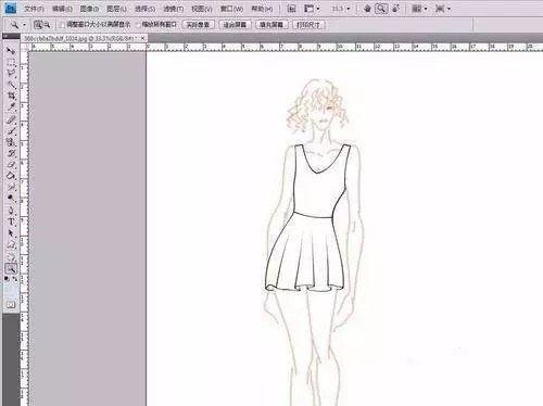 教您用CDR结合PS绘制女性服装效果图