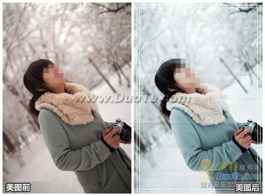教你在win10系统下用美图秀秀2019制作晶莹雪景照