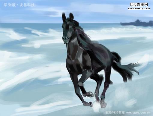 使用Corel Painter 2016绘制海边跑马