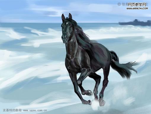 使用Corel Painter 2016绘制海边跑马