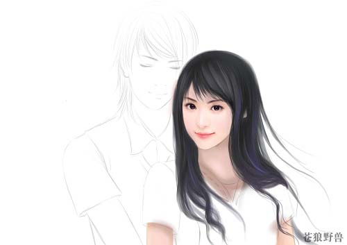 Corel Painter 2017绘制卡通情侣的方法