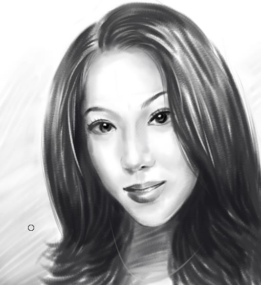 如何借助painter绘画软件绘制美女素描肖像的方法(图29)