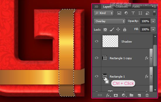 PS字体特效：Photoshop制作红色圣诞3D立体字教程