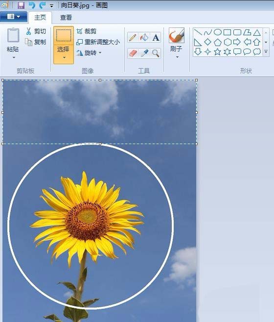 自带的画图软件制作圆形头像的方法