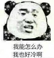 熊猫头下雪了好冷表情包下载