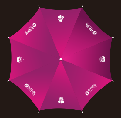 cdr x8制作企业形象礼品雨伞教程 