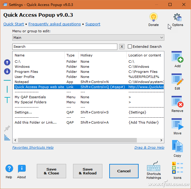如何使用Quick Access Popup管理多个快速启动项目-2