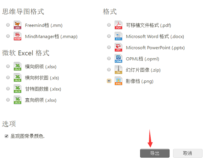 迅捷思维导图如何导出画好的图片