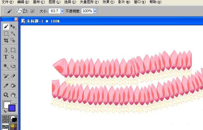 Painter制作钢笔式花瓣效果