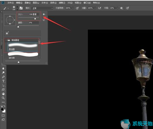 如何使用Photoshop cs5制作路灯灯光