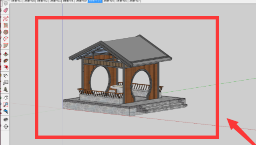 草图大师(sketchup)导出模型立面图方法