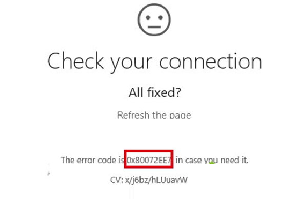0x80072ee7问题