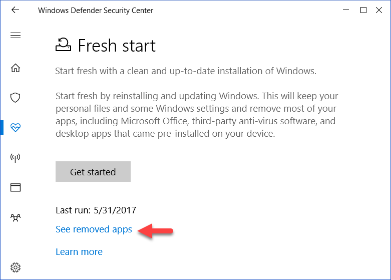 在Windows 10创建者更新中使用Fresh启动功能的技巧