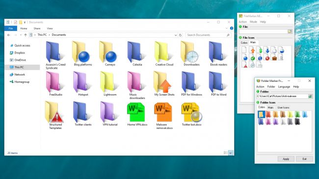 如何在Windows 10中对文件和文件夹进行颜色编码