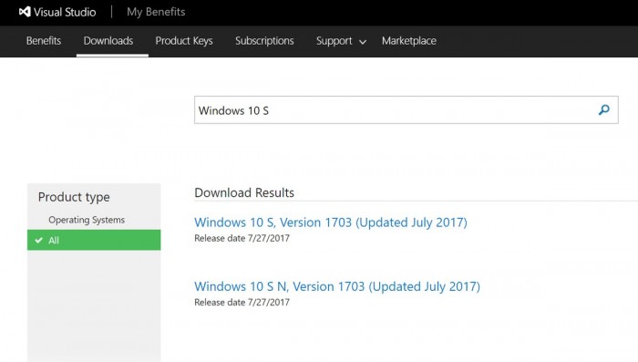 MSDN年费订阅用户可下载Windows 10 S iso镜像了2.jpg
