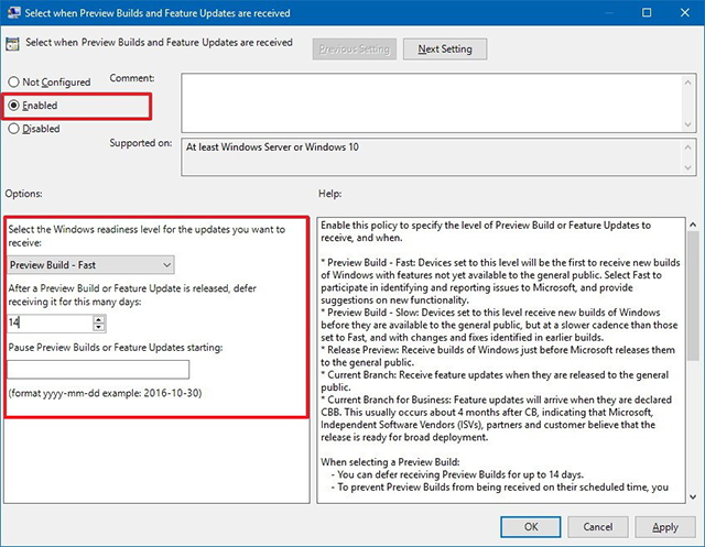 延迟Windows 10新预览版本更新天数的技巧2.jpg