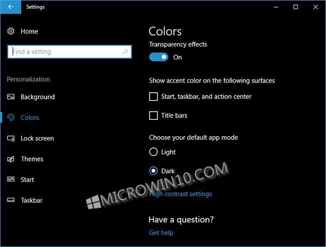 Win10系统下启用黑暗主题的技巧
