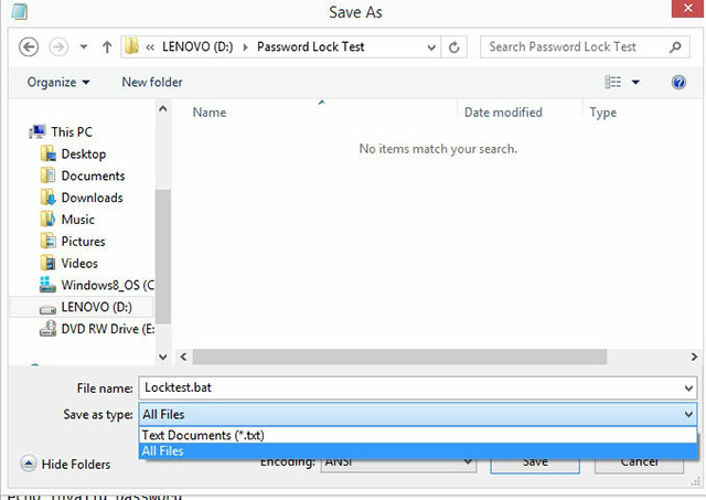 Win10纯净版下自制.bat锁定文件夹的技巧3.jpg