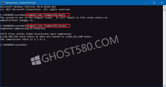 使用Compact OS减小windows10大小的技巧.jpg