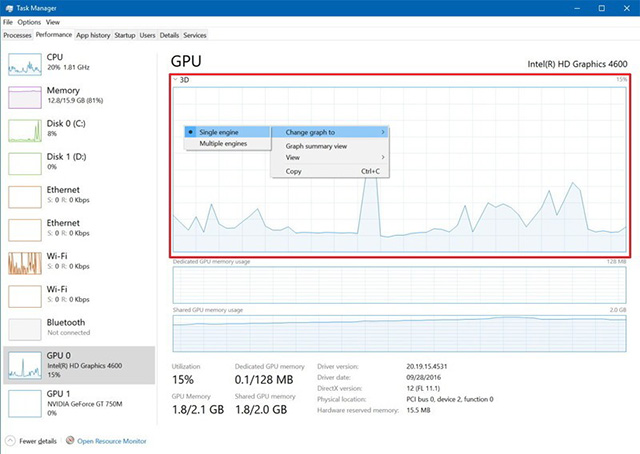 windows10专业版跟踪GPU性能数据的技巧