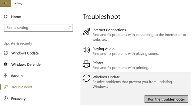 修复：windows10错误0x8024a112