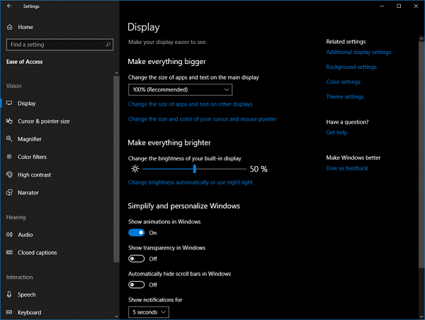 windows10 v1803中新的轻松访问设置.jpg