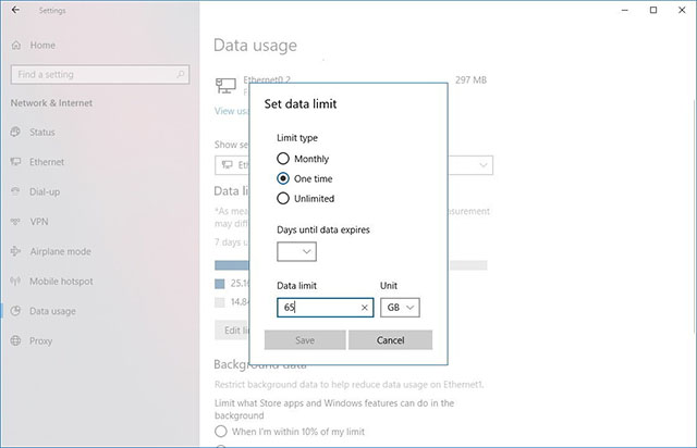Win10专业版配置数据使用限制的技巧