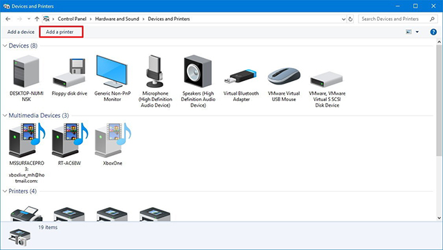 windows10:将设备连接到共享打印机