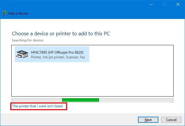 windows10:将设备连接到共享打印机