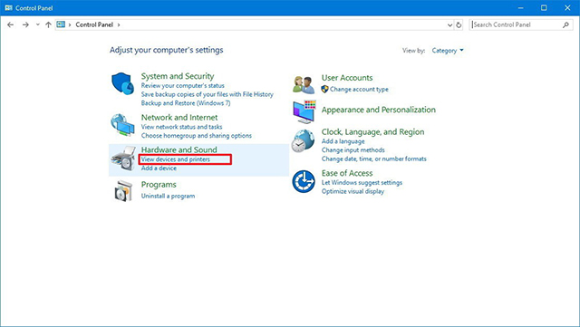 windows10:将设备连接到共享打印机
