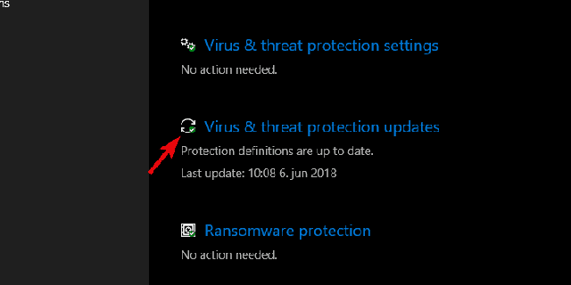 修复：无法更新windows10上的间谍软件防护