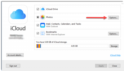 iCloud照片无法在windows10上下载或显示