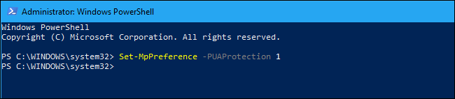 如何启用windows10 Defender的秘密Crapware阻止程序