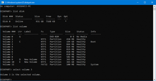 windows10系统删除卷或驱动器分区2.png