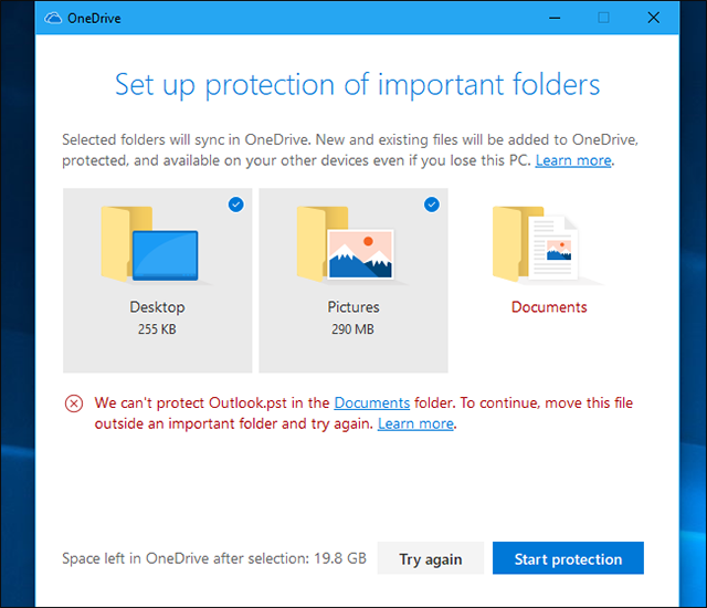 Win10系统启用新的OneDrive文件夹保护的技巧