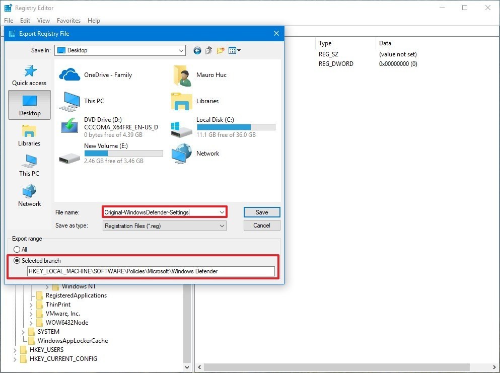 Win10系统下备份单个注册表项的技巧.jpg