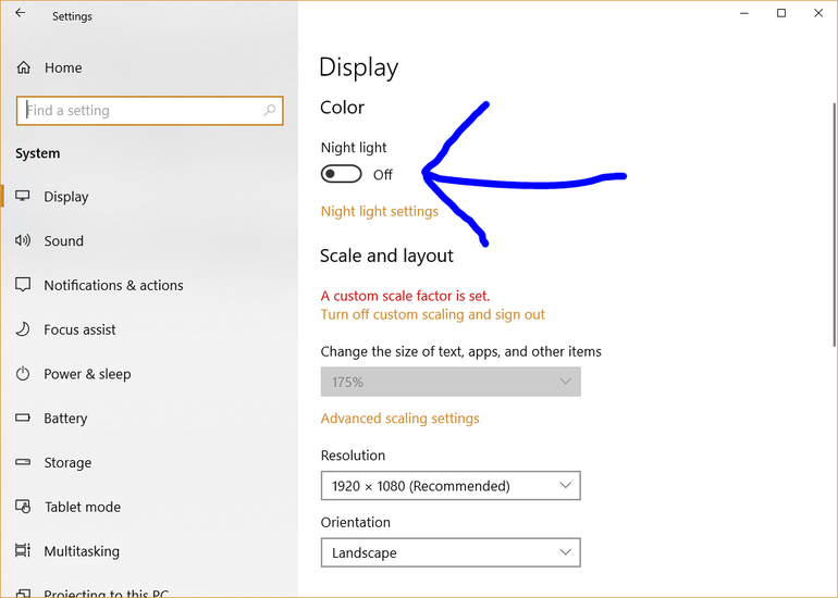 如何在Microsoft Win10中激活和调整夜灯设置1.png