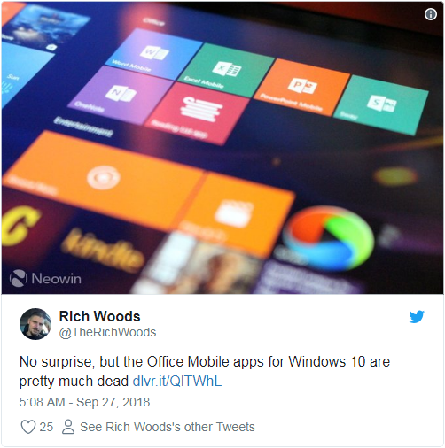 微软停止Windows 10 Office Mobile应用的开发2.png