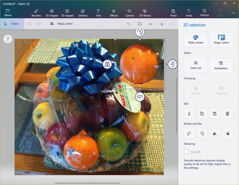 如何将图像从Win10 Snipping Tool传递到Paint 3D
