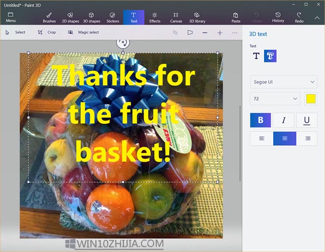如何将图像从Win10 Snipping Tool传递到Paint 3D