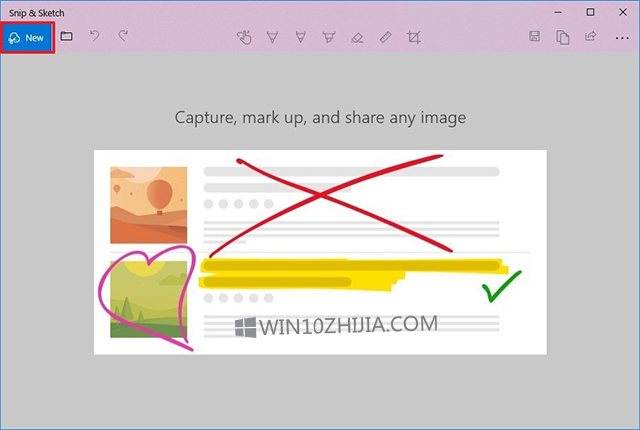 Win10 1809下如何使用Snip和Sketch获取屏幕截图1.jpg