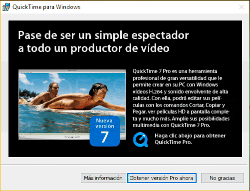 在Windows 10中安装QuickTime