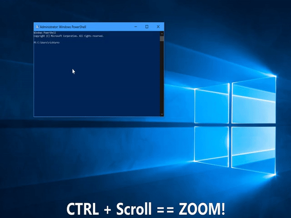 windows10控制台可用Ctrl+滚轮缩放了2.gif