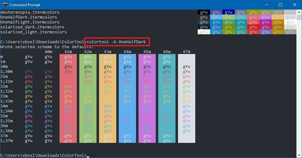 windows10系统下命令提示符颜色更改技巧2.jpg